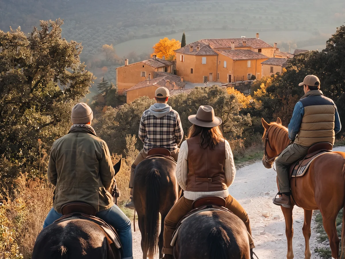Balade à cheval en Ardèche, autour de Colombier-le-Vieux