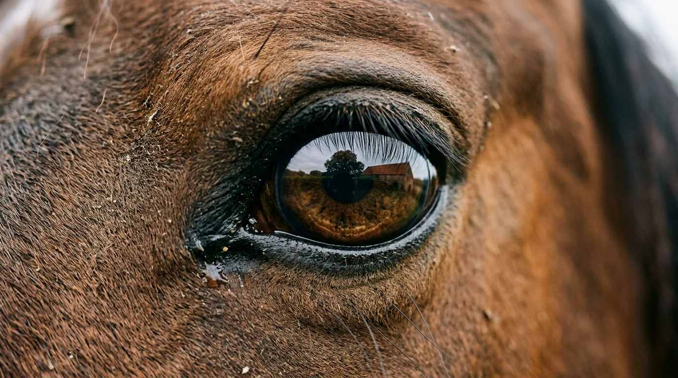 Un regard de cheval, Écurie d'Ébrilla, Colombier-le-Vieux